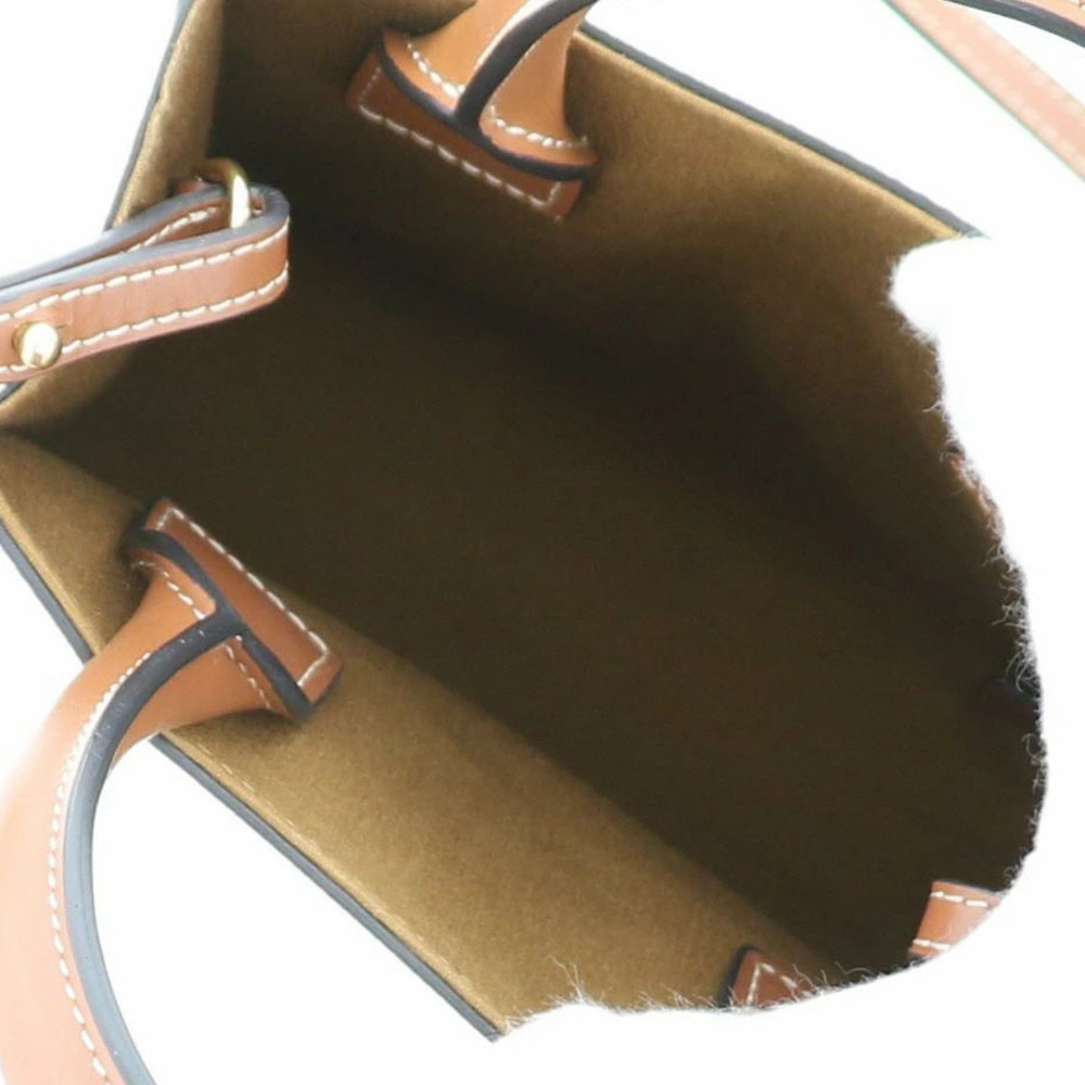 CELINE Vertical Triomphe Shoulder Bag Messenger Canvas Brown Leather - Picture 6 of 6